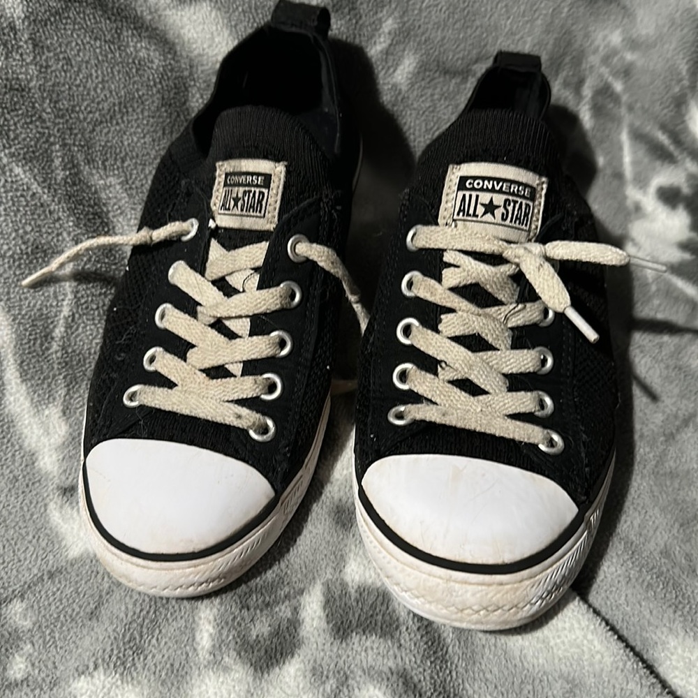 Black/White Converse Slipons